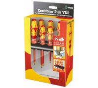 Jeu de tournevis Wera Plus série 100 + Rack 6 pces, 160i/6
