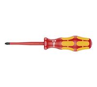 Wera Tournevis VDE 162 iS PH1 80 mm, manche Kraftform, lame Ø réduit, isolé