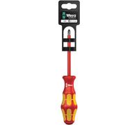 Wera 05100016001 165 i PZ SB VDE Tournevis isolé pour vis cruciformes PZ, PZ 2 x 100 mm, Rouge