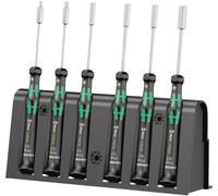 Wera Jeu de tournevis Kraftform Micro 2069/6 – 6 pièces 60 mm, 6 pans extérieurs – en rack