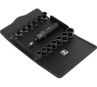 Wera 2090/16 : Coffret d'embouts de vissage à chocs "Impaktor" avec douilles métriques de 3/8", 16 pièces.