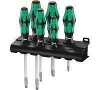 Wera 334/355 SK/6 pour l'atelier Jeu de tournevis 6 pièces vis à fente, vis Pozidriv