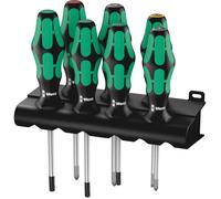 Wera Jeu de tournevis 335/350/367/7 Kraftform Plus Lasertip avec rack, 7 pièces