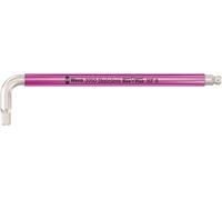 Wera 3950 SPKL Multicolour HF Clés mâles coudées, syst. métrique, acier inoxydable, avec fonction de retenue, 8 x 195 mm