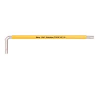 Wera 3967 SXL HF Clés mâles coudées TORX® Multicolour avec fonction de retenue, version longue, acier inoxydable, TX 25 x 154 mm