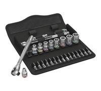 Wera 8100 SA 10 Jeu cliquet Zyklop Metal avec carré mâle traversant, à emmanchement 1/4"", syst. impérial, 28 pièces - 05004020001