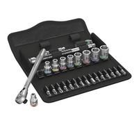 Wera 8100 SA 11 Jeu cliquet Zyklop Metal avec levier d'inversion, à emmanchement 1/4"", syst. impérial, 28 pièces - 05004021001