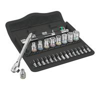 Wera 8100 SA 8 Jeu Cliquet Zyklop Metal Avec Levier D'inversion, À Emmanchement 1/4", Métrique, 28 Pièces