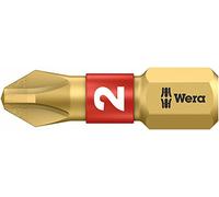 Wera Embout cruciforme PH 2 05073333001 – Acier à outils, revêtement diamanté, allié, D 6,3, 25 mm