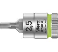 Wera 8740 A 05003331001 6 pans intérieurs Douille-embout 2.5 mm 1/4\ (6.3 mm)