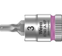 Wera 8740 A HF Douille-embout Zyklop pour vis à six pans creux, à emmanchement 1/4" avec fonction de retenue, 3 x 28 mm Quantité:1