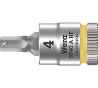 Wera Douille-embout Zyklop 8740 A HF – pour vis à six pans creux, emmanchement 1/4" 4 x 28 mm – 1 pièce
