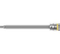 Wera 05003334001 8740 A HF Douille-Embout Zyklop pour Vis à six pans creux, à emmanchement 1/4“ avec fonction de retenue, 4, 0 x 100 mm, Jaune