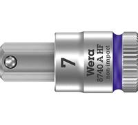 Wera 8740 A HF Douille-embout Zyklop pour vis à six pans creux, à emmanchement 1/4" avec fonction de retenue, 7 x 28 mm Quantité:1