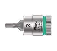 Wera Douille-embout Zyklop 8740 A – 6 pans intérieurs 2 x 28 mm – emmanchement 1/4" (6,3 mm)