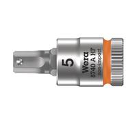 Wera 8740 A HF Douille-embout Zyklop pour vis à six pans creux, à emmanchement 1/4" avec fonction de retenue, 5 x 28 mm Quantité:1
