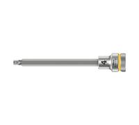 Wera 8740 B HF Douille-embout Zyklop pour vis à six pans creux, à emmanchement 3/8" avec fonction de retenue, 4 x 107 mm Quantité:1