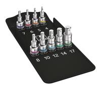 Wera 8740 C HF Zyklop Jeu De Douilles À Embout À Six Pans Creux Avec Fonction De Retenue - (Jeu De 9pcs)