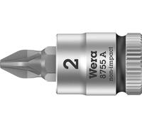 Wera Douille-embout Zyklop 8755 A 05003354001 PZ 2 – emmanchement 1/4 (6,3 mm)