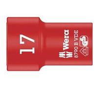 Wera Douille VDE Zyklop 8790 B 17 mm (3/8, 10 mm) 6 pans extérieurs isolée rouge
