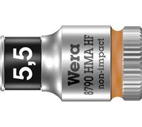 Wera Douille Zyklop 8790 HMA HF – emmanchement 1/4" (6,3 mm) – 5,5 x 23 mm – 6 pans extérieurs