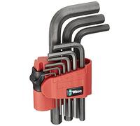 Wera 950/9 BM N 6 pans intérieurs Jeu de clés mâles coudées 1.5 mm, 2 mm, 2.5 mm, 3 mm, 4 mm, 5 mm, 6 mm, 8 mm, 10 mm 9 pièces