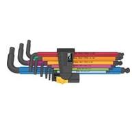 Wera 950/9 Hex-Plus Multicolore Jeu de clés à molette impériales, pouce, 9 pièces, Tournevis