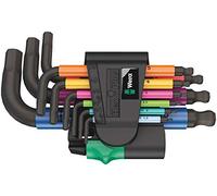 Wera Jeu de clés mâles coudées 950/9 Hex-Plus Multicolour 2, métrique, BlackLaser, 9 pièces