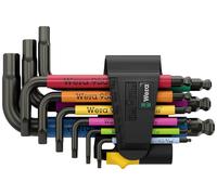 Wera 950/9 Hex-Plus Multicolour Imperial 3 6 pans intérieurs Jeu de clés mâles coudées 5/64 pouces, 3/32 pouces, 1/8 pouces, 5/32