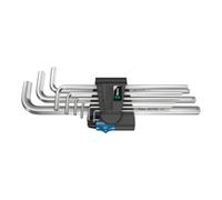 Wera 950/9 L Hex-Plus HF 1 Jeu de clés mâles coudées, syst. métrique, chromées, avec fonction de retenue, 9 pièces Quantité:1