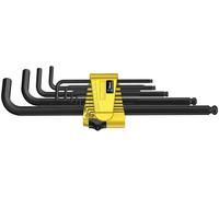 Wera 950 PKL/13 SZ N 6 pans intérieurs Jeu de clés mâles coudées 0.05 pouces, 1/16 pouces, 5/64 pouces, 3/32 pouces, 7/64 pouces, 1/8 pouces, 9/64 pouces, 5/32