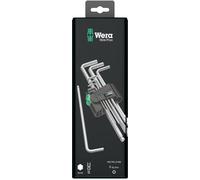 Wera 950 PKL/9 SM N SB 6 pans intérieurs Jeu de clés mâles coudées 1.5 mm, 2 mm, 2.5 mm, 3 mm, 4 mm, 5 mm, 6 mm, 8 mm, 10 mm