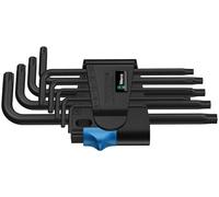 Wera 967 L/9 TORX® HF TORX® intérieur Jeu de clés mâles coudées T 8, T 9, T 10, T 15, T 20, T 25, T 27, T 30, T 40 9 pièces