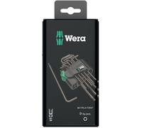 Wera 967 PKL/9 SB SiS TORX® intérieur Jeu de clés mâles coudées T 8, T 9, T 10, T 15, T 20, T 25, T 27, T 30, T 40 9 pièces
