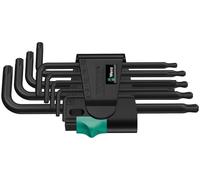 Wera 967 PKL/9 TORX® TORX® intérieur Jeu de clés mâles coudées T 8, T 9, T 10, T 15, T 20, T 25, T 27, T 30, T 40 9 pièces