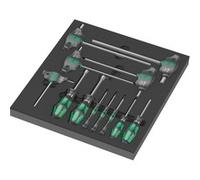 Wera 9713 Insert en mousse avec Tournevis hexagonaux Set 1, 12 pièces