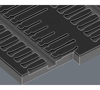 Wera 9715 : Insert en mousse Kraftform Micro, set de 1, noir/vert, pour outils