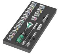 Wera "9721 Insert en mousse avec cliquet 8000 B Zyklop 3/8"" Set 1, 23 pièces, Set d''outils"