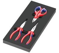 Wera 9781 Insert en mousse avec pince KNIPEX Set 2, 3 pièces, Set de pinces