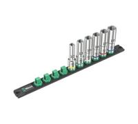 Wera Barre magnétique pour douilles C Deep 1 - Jeu de douilles 1/2" 6 pièces Noir