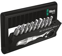 Wera Bit_Check_BC_BR_9 05073645001 Jeu d'embouts/Mini-cliquet 8001 A 1/4" SB 10 pièces Argent