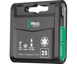 Wera Bitgroßpackung (15 Stk.) IMPAKTOR Diamond 1/4″ T 25 Länge 25 mm - 5057775001