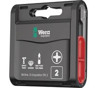 Wera Coffret Bit IMPAKTOR Diamond 1/4″ PH 2 Longueur 25 mm (15 Pcs.) - 5057752001