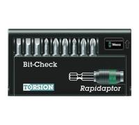 Wera Coffret Bit-Check 10 Universal 3 – 10 embouts fente, Phillips, Pozidriv – Zone de torsion