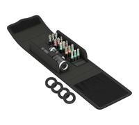 Wera Jeu d'outils T 1 05134021001 – 17 pièces (6 pans, Pozidriv, Phillips, TORX) avec étui