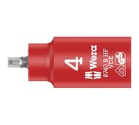 Wera Douille-embout Zyklop, isolée, pour vis à six pans creux, à emmanchement 3/8¿ avec fonction de retenue 8740 B VDE HF, 4 mm - 05004900001