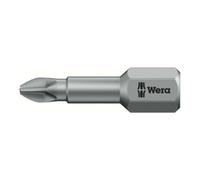 Wera Embout 851/1 TZ 1/4 po. PH 1 L. 25 mm zone de torsion, dur tenace carte avec 2 e Quantité:10