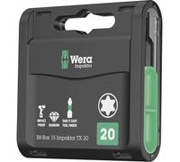 Wera Embout de vissage Bit-Box (15 pièces) IMPAKTOR Diamond 1/4″ T 20 Longueur 25 mm - 5057772001