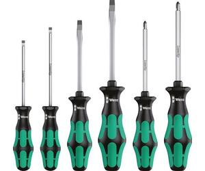 Wera Ensemble De Tournevis À Fente/Pozidriv À Pointe Laser Hexagonale De 6 Pièces