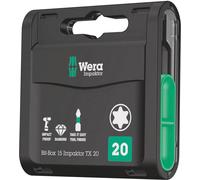Wera Embout de vissage Bit-Box (15 pièces) IMPAKTOR Diamond 1/4″ T 20 Longueur 25 mm - 5057772001